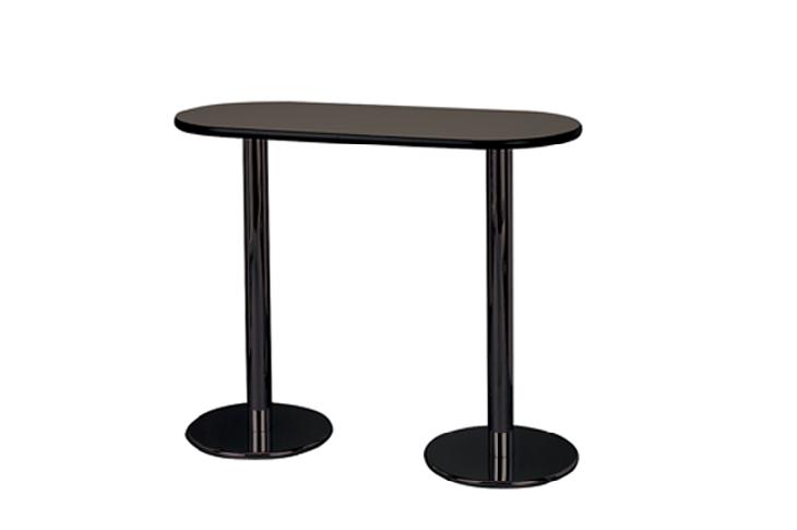 マルチ楕円テーブル<br>天板黒W1200