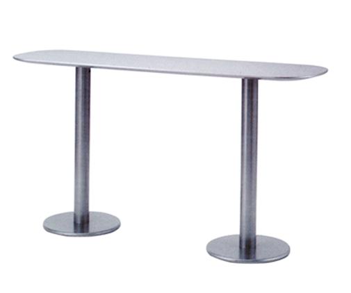 マルチ楕円テーブル<br>天板銀W1800